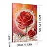 Red Roses DIY Pearl Painting Kit with Frame 30x40cm Pearl Gem Paintings Picture Arts Craft for Adults Beginners Gift Home Wall Decor