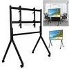[US Local Warehouse] Universal Rolling Tv Stand for 86-110 Inch Screens Heavy Duty Whiteboard Stands Max Load 485LBS/220kg Smart Board Stand with Lockable Wheels