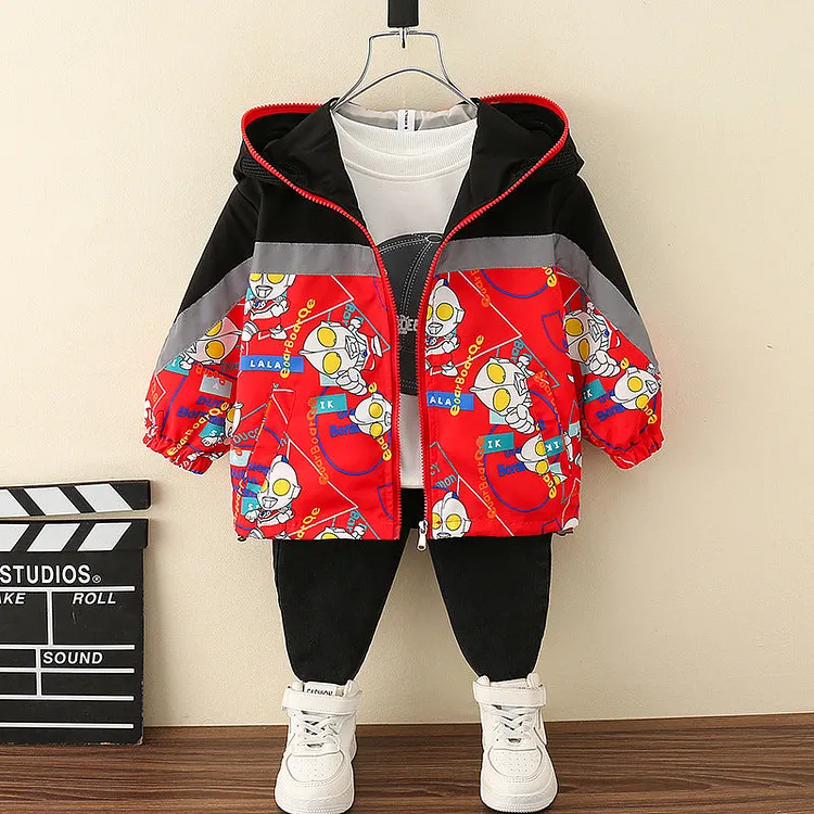 Toddler Boys Jackets Children Ultraman Coat Spider-Man Boy