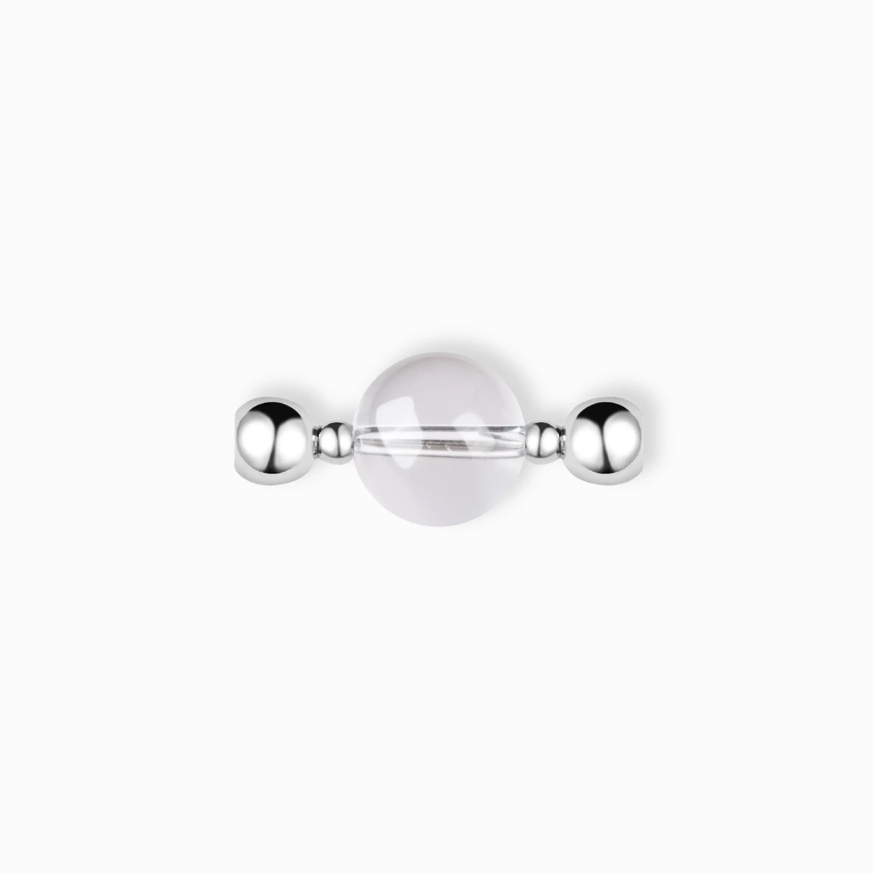 Faceted Clear Quartz Magnetic Pendant for modular magnetic crystal jewelry, product view