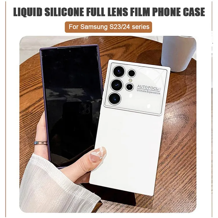 For Samsung S23/24 Series Liquid Silicone Full Lens Film Mobile Phone Case