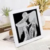 Lady Special Shape Partial Drill Dimond Art Paintings with Plastic Frame 17x17cm