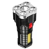 5COB+LED 500LM Portable Flashlight USB Rechargeable Power Display Torch