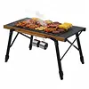 [US Local Warehouse] Aluminum Folding IGT Camping Table with Carry Bag for Patio BBQ Backyard Picnic