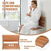 [US Local Warehouse] 17.7inch Bathroom Safety Shower Chair with Back Anti-Slip for Elderly & Disabled