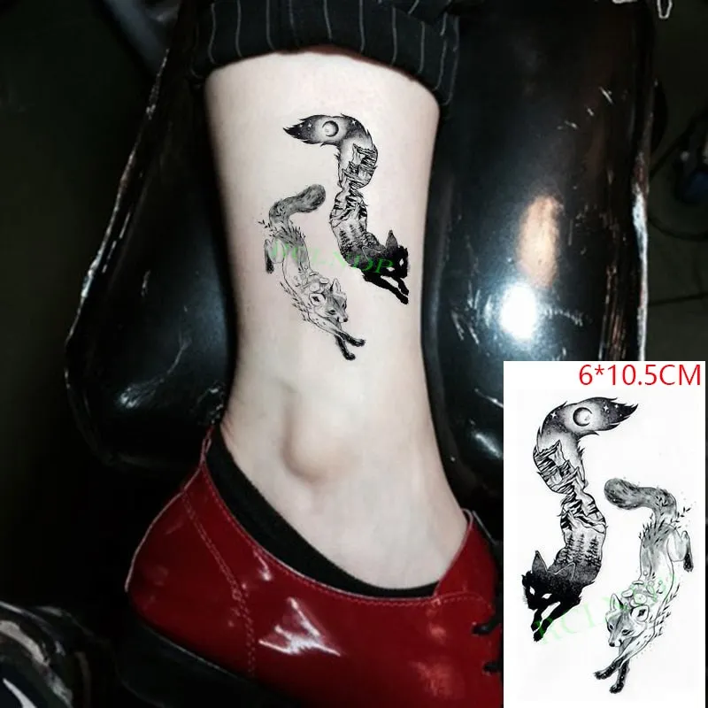Waterproof Temporary Tattoo Sticker crown cross letter black tatto flash tatoo fake tattoos for men women