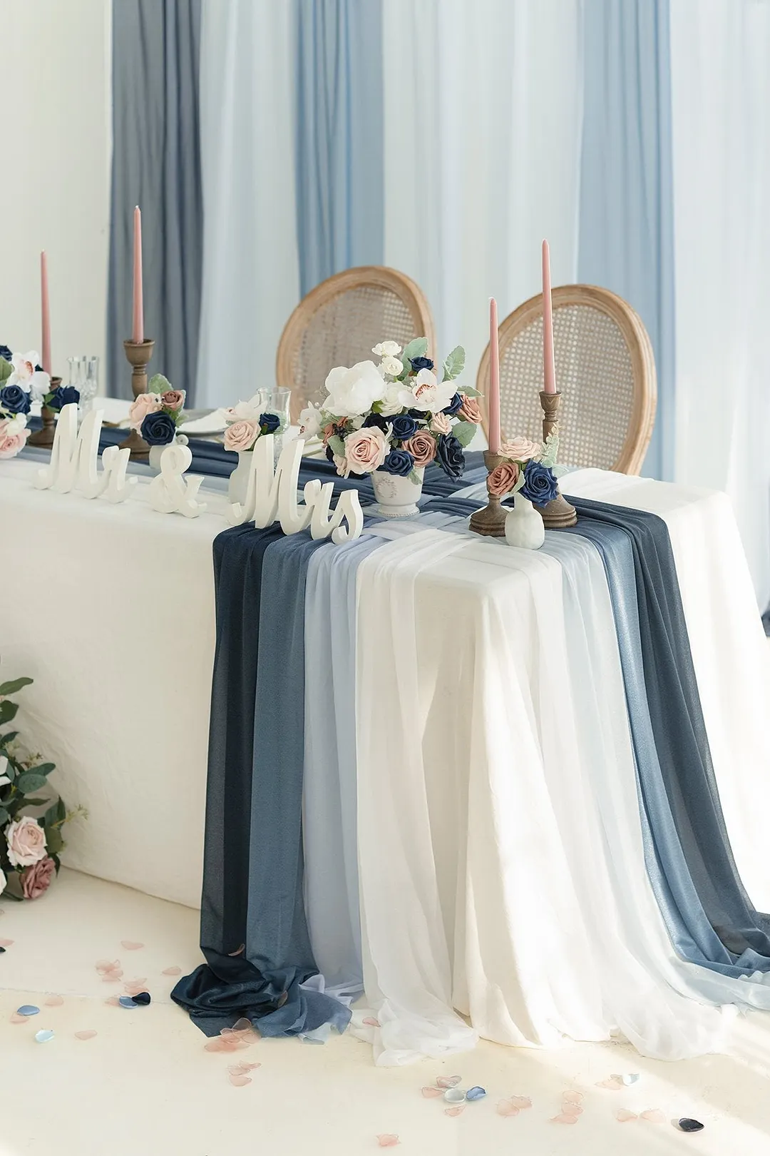 Weave Wedding Table Runner for Reception (Set of 8) - 7 Colors