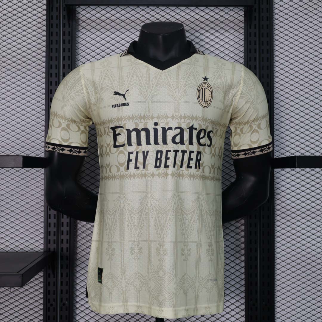 2023-2024 Player AC Milan co-branded version WhiteFootball Shirt 1:1 Thai Quality