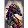 (Big Size)Dragon Read Book - 11CT Stamped Cross Stitch - 40*60cm