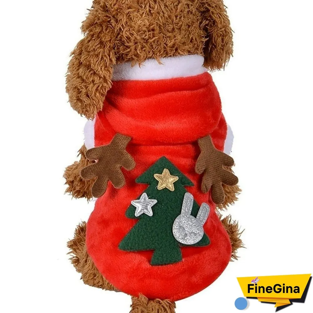 Cat and dog clothes Christmas dog clothes Christmas party coat Santa Claus Christmas tree costume Pet clothing winter