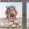250th Anniversary of US Flag DIY Acrylic Diamond Painting Hanging Kit Special Shape Crystal Rhinestone Art Pendants Single Side Drill for Adults Gift Home Wall Or Window Decor