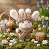 Handmade Mini Bunny Hug Cute with Gift Box Card Soft Floppytiny Easter Bunnie Best Gifts for Bunny Easter Holiday Birthday
