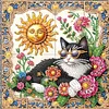Multistyle Peinture Diamant De Forme Sp&eacute;ciale Repr&eacute;sentant Un Chien Une Vache Et Un Chat Amusants - 30 X 30 CM