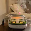 Micro Landscape Rain Cloud Air Humidifier Simulated Raindrops/Natural White Noise/Essential Oil Aromatherapy Colorful Light Gradient Atmosphere Lamp Ultrasonic Atomizer Humidifier