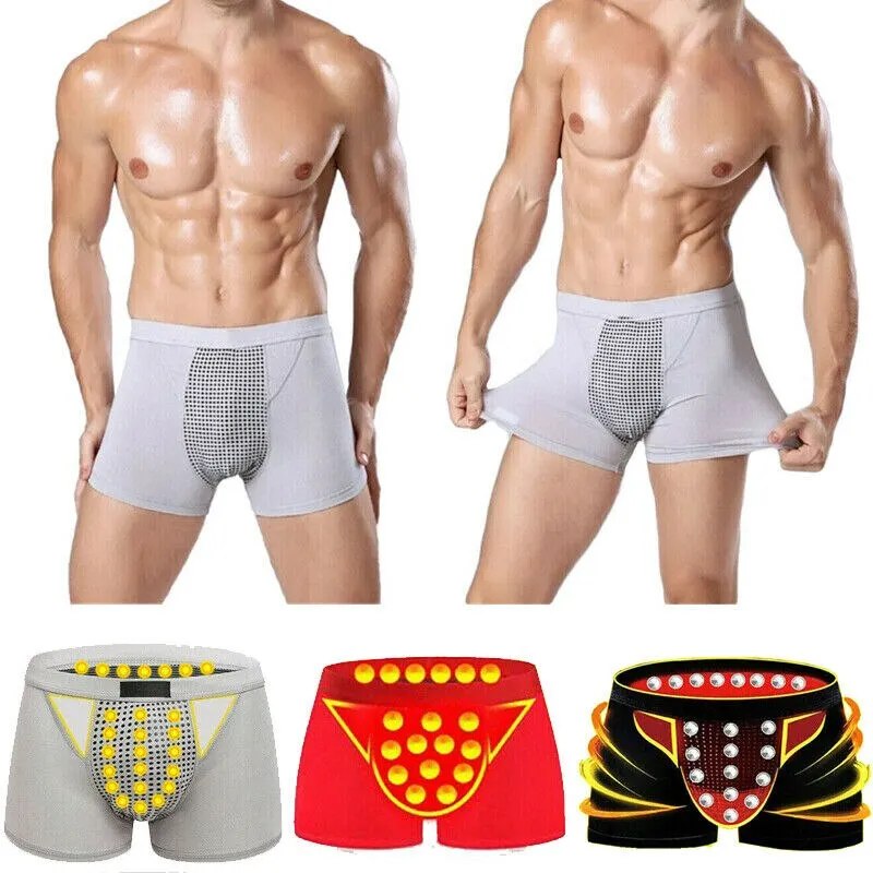 Magnetic Underwear Cozy 3 Color Home Physiological Underwear Breathable XL-3XL Enlargement Men'S Underwear Intimates