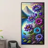 Diamond Painting -DIY Round Drill Green Mountain Flowers(40x70cm)
