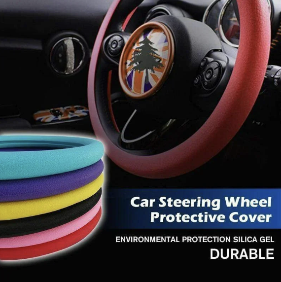 🔥Winter hot sale-48% discount-cool anti-slip silicone steering wheel protective cover