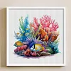 Underwater World - 14CT Stamped Cross Stitch - 40*40cm - Animal