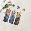 (US Local)3Pcs Special Shape Peacock 5D DIY Diamond Painting Bookmark with Pendants Craft Kit