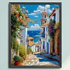 Seaside Town - 14CT Stamped Cross Stitch - 40*50cm