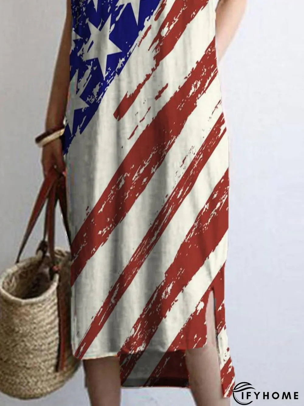 Cotton Shift Casual Weaving Dress | IFYHOME