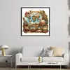 World Map-11CT Stamped Cross Stitch 60*60cm/23.62*23.62in(Big Size)