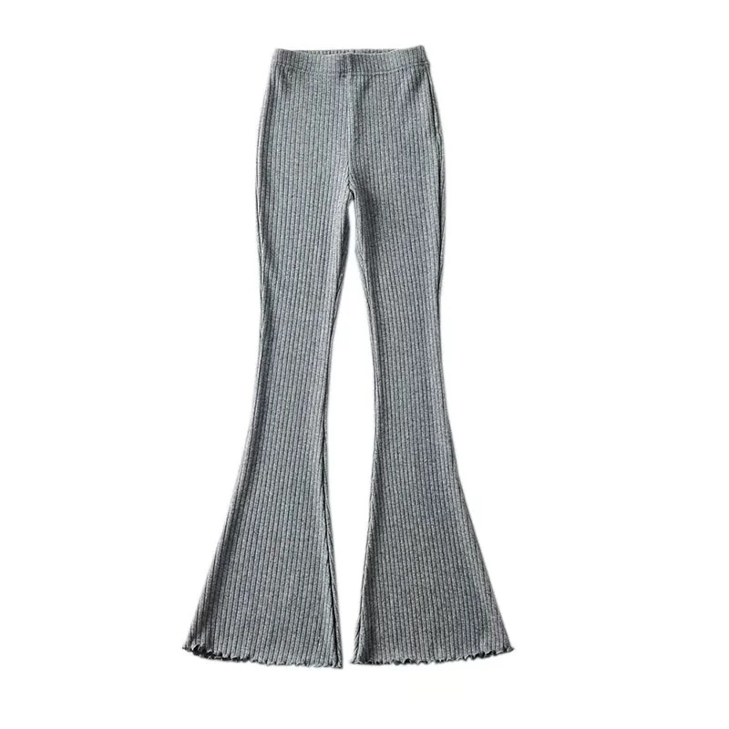 Ootddress Solid Knitted High Waist Flare Pants For Women Ribbed Casual Leggings Female Stretchy Bodycon Trousers Fashion Streetwear 9 Ootddress Solid Knitted High Waist Flare Pants For Women Ribbed Casual Leggings Female Stretchy Bodycon Trousers Fashion Streetwear