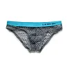 Men's Low Waist Sexy Large Mesh Breathable Transparent Briefs