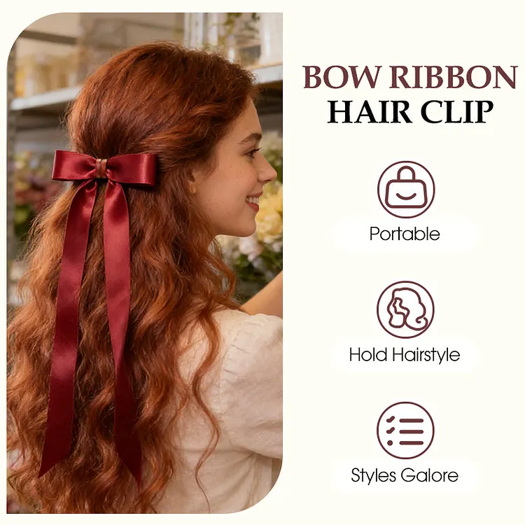 Fermaglio per Capelli a Fiocco con Chiusura Magnetica