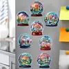 8PCS Diamond Painting Magnets Refrigerator for Adult Kid (Rainbow Crystal Ball)