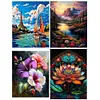 (Multi-Style)Landscape-Paint by Numbers Acrylic Painting 40*50/40*55CM
