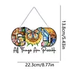 DIY Diamond Painting Double Sided Effect Stained Glass Panel Decorative Home Garden Decoration Hanging Kit(Flower God)