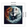 Tai Chi Wolf-11CT Stamped Cross Stitch 50*50cm/19.69*19.69in
