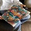 Heart-Shaped Beach Scenery-11CT DIY Stamped Cross Stitch Shopping Bag 40*40cm