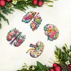 4Pcs Acrylic Special Shaped Flowers Organ 5D DIY Diamond Art Brooch Jewelry Kit