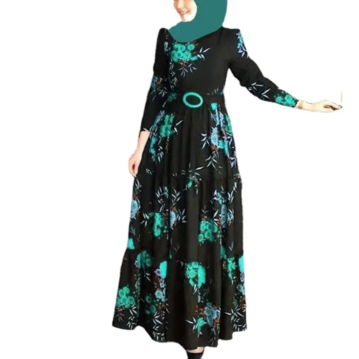 Brownm Brownm East New Printing Mid-Rise Four-Color Temperament Commuting Four-Sided Bullet Printing Without Velvet Dress 1148