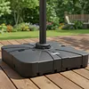 [US Local Warehouse] Patio Umbrella Base 286lbs Capacity Square Market Stand with 4 Lockable Wheels