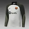 2023/2024 Barcelona Half-Pull Training Suit Grey Jersey 