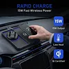 2-in-1 Anti-Slip Wireless Charging Mat with Phone Holder Wireless Charging Pad for Car 360 Degree Rotation Fit for iPhone 17/16/15/14/13/12 Pro for Android