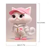 【Limited Stock Sale】Pink Cat With Hat-Paint by Numbers Acrylic Painting 40*50CM