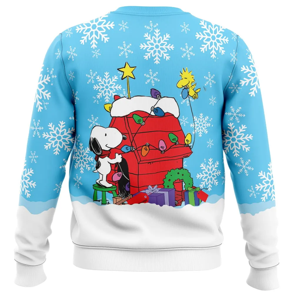 Snowy Christmas Snoopy Ugly Christmas Sweatshirt
