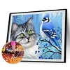 Cat Bird - Full Round Diamond Painting  40*30cm/50*40cm