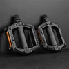2 Pairs Bike Flat Pedals & Reflector Non-Slip Bike Pedals for Road Mountain Bike