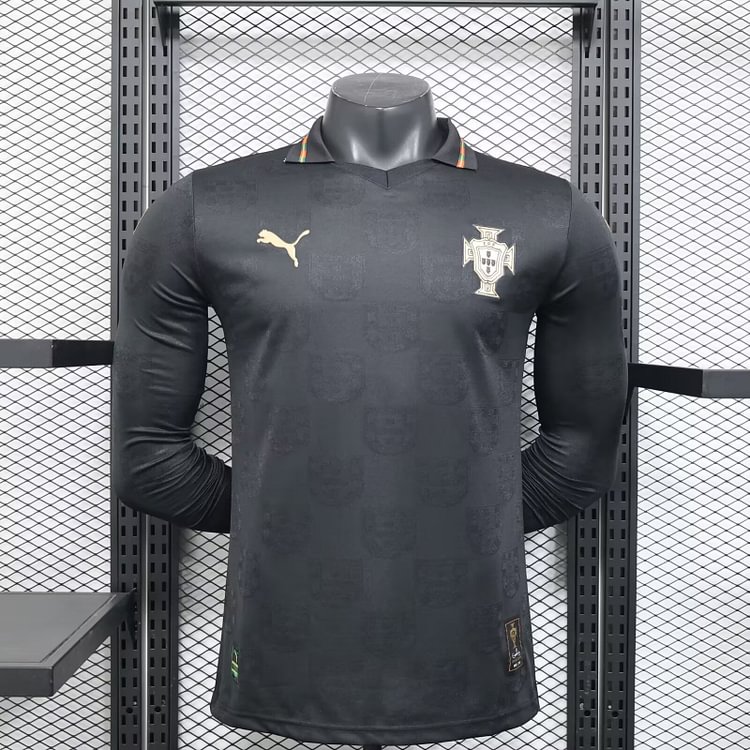 2026-27 World Cup Portugal Black Panther Commemorative Long-Sleeve Shirt - Player Edition