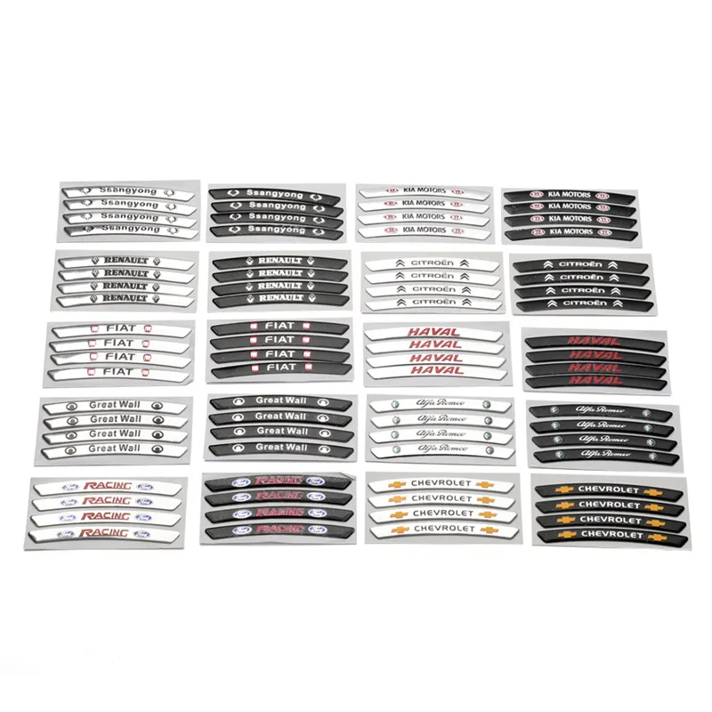 Car hub modified metal car label(4PCS)