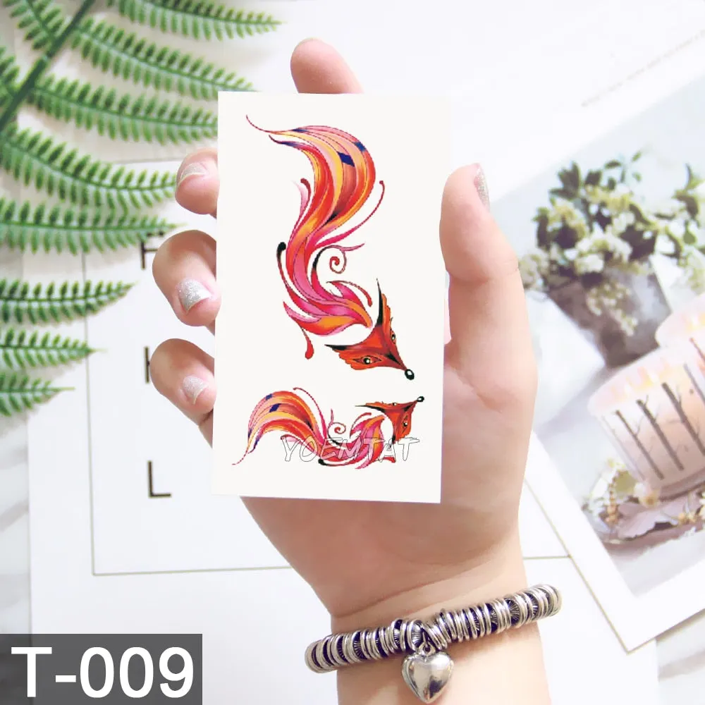 Waterproof Temporary Tattoo Sticker Cute Watercolor Cartoon Design Children Lamp Water Transfer Tatto Marine Man Girl Fake Tatoo