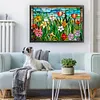 >SALE<Full Embroidery Cotton Thread 11CT Print Stain Glass Flower Cross Stitch 60x40cm