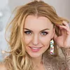 10 Pairs Double Sided Diamond Painting Earrings Gift for Women Girls (Style 1)