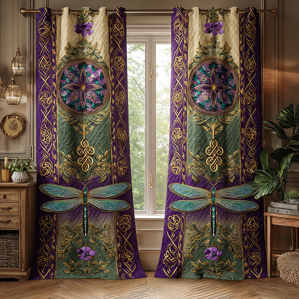 Lavender Dream Printed Quilted  Curtains NCU0TV1078