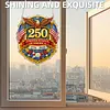 Diamond Painting Single-Sided Acrylic Land of The Free Hanging Pendant Sun Catcher for Home Garden Wall Door